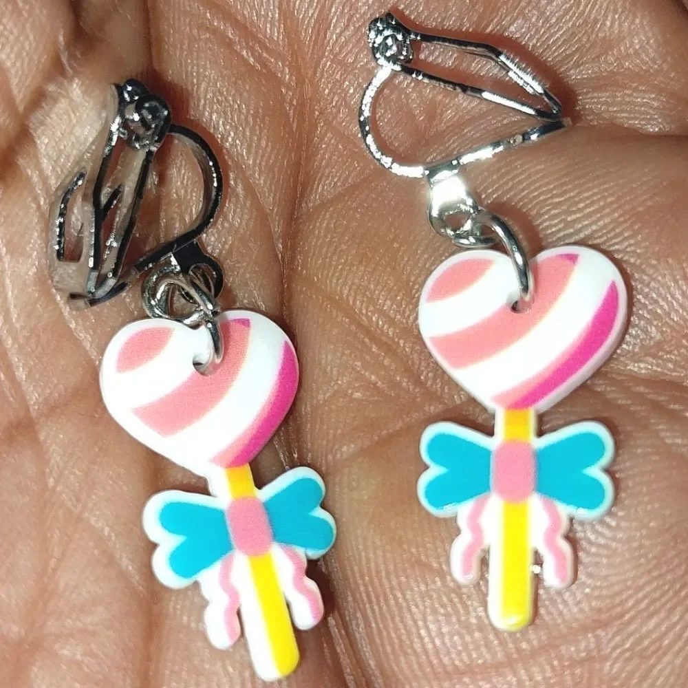Super cute girls clip-on earrings